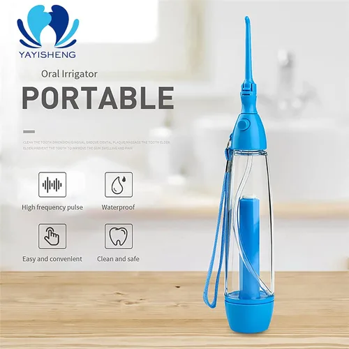 Vista 2 de Irrigador dental de agua, no eléctrico, portátil, asequible, irrigador oral inalámbrico, presión de aire manual, operación simple, para el hogar