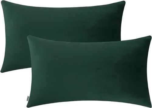 Vista 38 de Jeneoo Juego de 2 fundas decorativas para cojines de terciopelo suave y cómodo, funda sólida para cojín de sofá, decoración