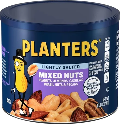 Vista 8 de PLANTERS Mezcla de nueces tostadas con miel, aperitivos para fiesta, proteína a base de plantas, recipiente de 10 onzas (paquete de 6)