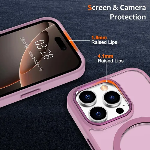 Vista 792 de Anuck - Funda magnética para iPhone 11 compatible con MagSafe, carcasa trasera mate translúcida dura, borde de TPU, delgada, resistente a impactos