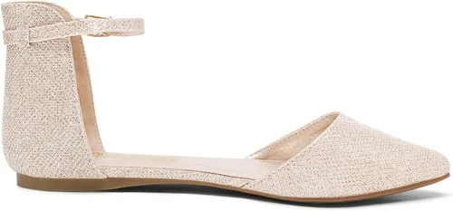 Vista 3 de DREAM PAIRS - Zapados D'Orsay en punta o puntiagudos, casuales, sin estampados, estilo ballet, cómodos, suaves y antideslizantes, para mujer