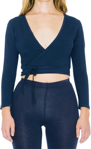Vista 7 de American Apparel Camiseta de manga larga Julliard de algodón y elastano para mujer Negro