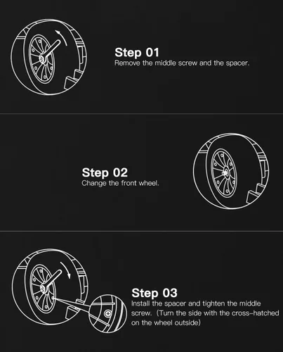 Vista 7 de Stio GoKart Front Wheel Assembly for Ninebot by Segway Go Kart Kit, Go Karting Kart Replacement Wheel Kit