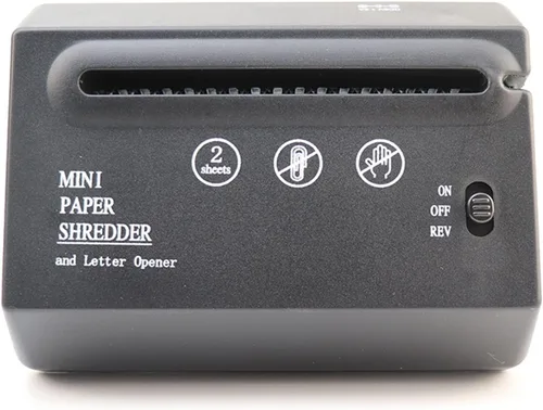 Vista 4 de Mini cortadora de papel eléctrica portátil de la trituradora de papel