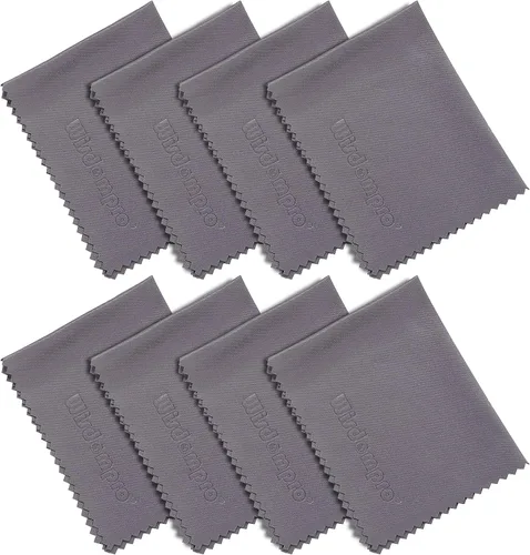 Vista 10 de Wisdompro Paquete de 8 paños de limpieza de microfibra de 6 x 7 pulgadas para lente de cámara, lentes, teléfono, iPhone, iPad, tableta, laptop, TV