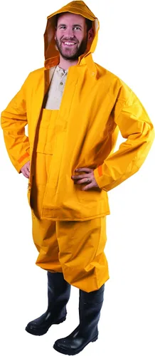 Vista 2 de Stansport mens Heavy Duty,bib Commercial Rainsuit Yellow