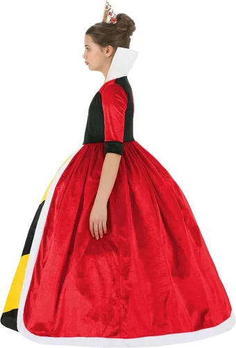 Vista 5 de Disfraz de reina de corazones de Disney de lujo para niñas