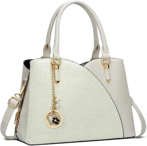 Vista 22 de KKXIU Monederos y bolsos de mano con triple compartimento para mujer, bolso de mano con asa superior