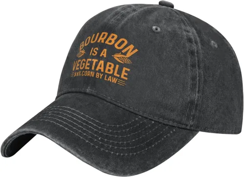 Vista 2 de Philysonic Funny Hat Bourbon is A Vegetable 51% Corn by Law Hat Gorra de béisbol para hombre con sombreros de diseño