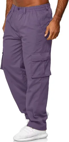 Vista 3 de Pantalones de carga para hombre, ligeros, tácticos, para senderismo, ajuste clásico, múltiples bolsillos