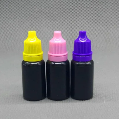Vista 7 de Snadulor - 60 botellas negras a prueba de luz, sub-botella de 0.3 fl oz de gotas para los ojos, botella de gota para los ojos (tapa azul)