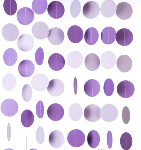 Vista 3 de WEVEN Guirnalda de papel negra y dorada brillante, pancarta banderín serpentina colgante para decoraciones de fiesta, 2.5 pulgadas de diámetro, 20