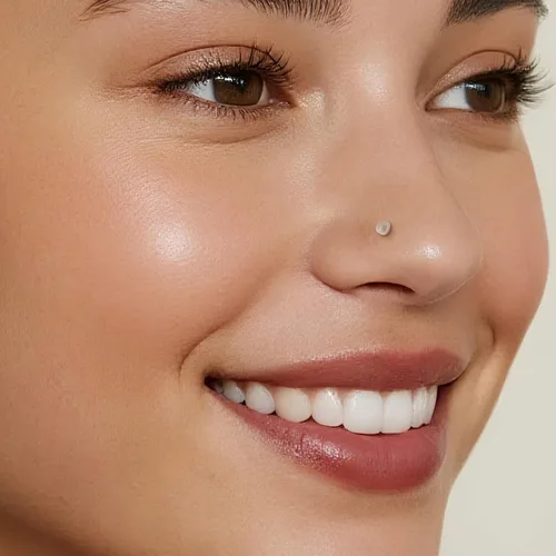 Vista 2 de Juego de 12 aretes de nariz transparentes para el trabajo, para mujeres y hombres, 12 piezas de 18G 20G Bioflex de plástico en forma de L, retenedor