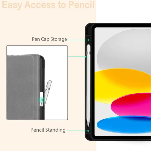 Vista 8 de Feams Funda para iPad (A16) de 11ª generación de 11 pulgadas 2025, iPad de 10.9 pulgadas 2022, funda de suspensión automática con soporte para lápiz