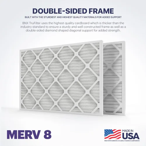 Vista 5 de BNX TruFilter - Filtro de aire MERV 8 de 10 x 10 x 1 pulgadas (paquete de 6) – Fabricado en Estados Unidos – Defensa contra polvo y mascotas