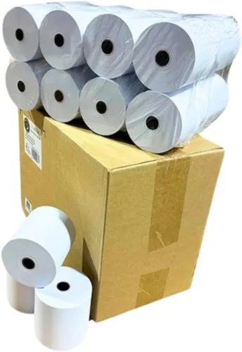 Vista 10 de BAM POS Rollos de papel de recibo de 3" x 150' 1 capa Bond (No Térmico) para impresoras de impacto de cocina TMU200, SRP275 Star SP700 – Adecuado