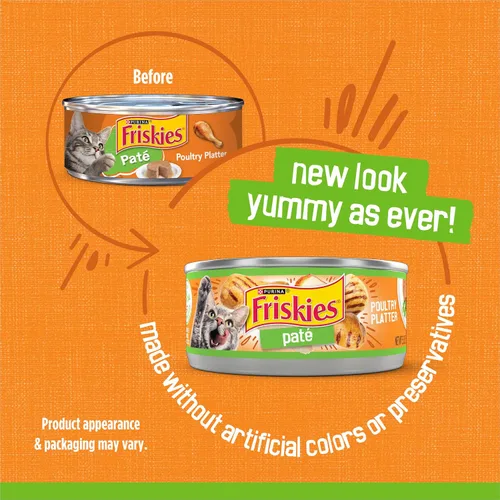 Vista 2 de Alimento húmedo para gatos Classic Pate de Purina Friskies, 5.5 onzas