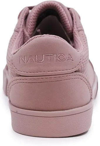 Vista 3 de Nautica Tenis bajos con cordones para niños y niños elegantes zapatos de vestir para jóvenes, ideales para tenis y caminar