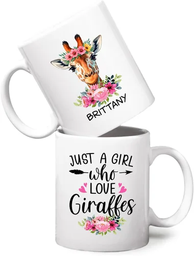 Vista 14 de Taza personalizada con texto en inglés "Just A Girl Who Loves Chick", tazas de cerámica con nombre personalizado para amantes del pollo, regalos