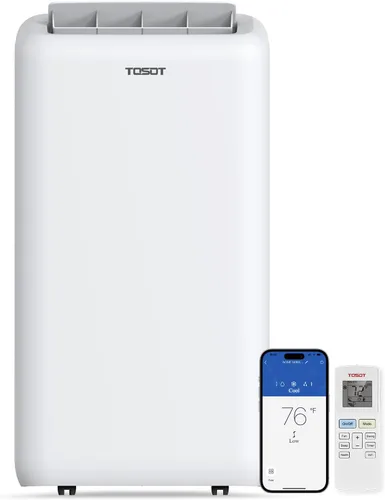 Vista 12 de TOSOT - Aire acondicionado de 9,000 BTU más fácil de instalar, silencioso y portátil 3 en 1, deshumidificador, ventilador para habitaciones de hasta