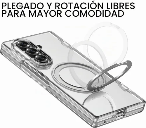 Vista 5 de Funda transparente para Galaxy Z Fold 8 Ultra, protector de bisagra