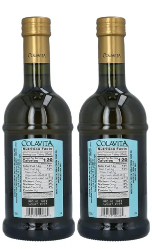Vista 4 de Colavita Aceite de Oliva Virgen Extra Griego Pack de 2 Botellas de Vidrio
