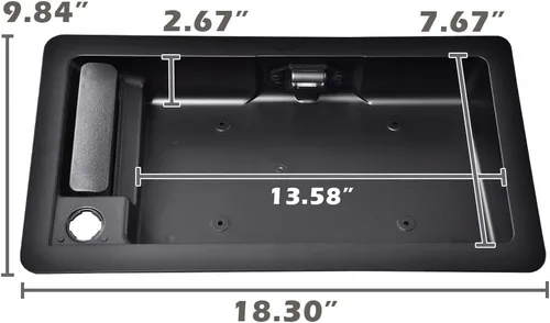 Vista 4 de CNNELL Manija de puerta de carga trasera y soporte de placa de matrícula compatible con Ford Van E150 E250 E350 1992-2007