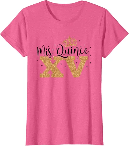 Vista 38 de Camiseta de quinceañera Mis Quince para cumpleaños número 15 Blanco