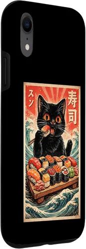 Vista 3 de Cute Kawaii Sushi Cat Funny Japanese Cat Eating Sushi Case for iPhone XR