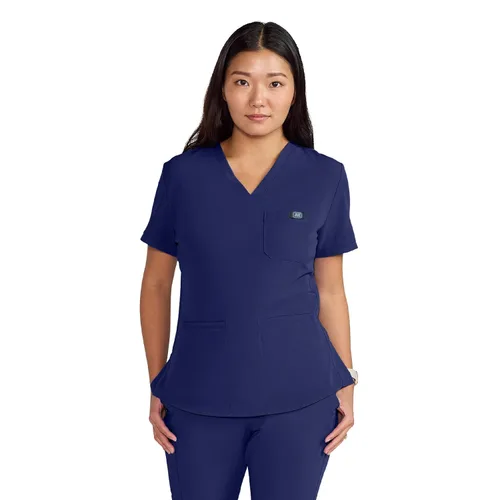 Vista 31 de Medline Lexington AVE - Camiseta médica para mujer, color morado real, talla M, cada una Negro