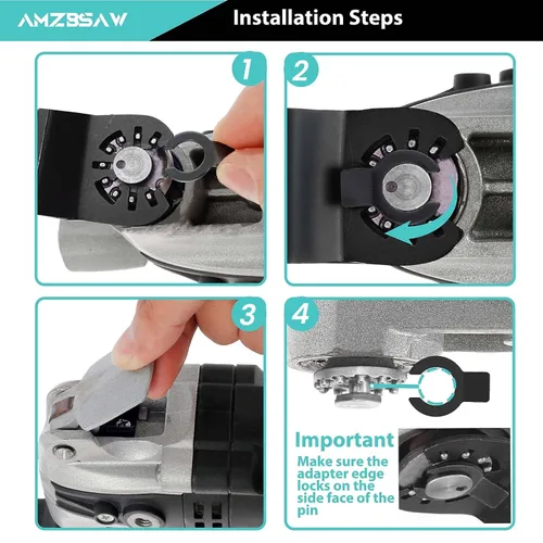 Vista 6 de AMZBSAW 100 piezas de cuchillas oscilantes de titanio para multiherramienta de corte de metal, kits de cuchillas multiherramienta para metal