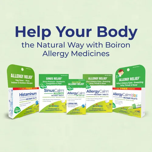 Vista 9 de Boiron AllergyCalm On the Go para aliviar la alergia y la fiebre del heno síntomas de estornudos, secreción nasal y picazón en los ojos o garganta