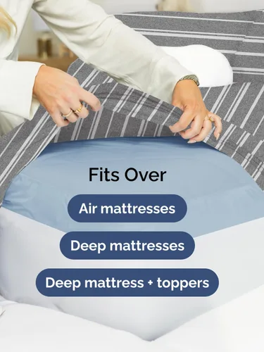Vista 155 de Extra Deep Twin XL Sheet Set - 3 Piece College Dorm Room - White 01-Blanco