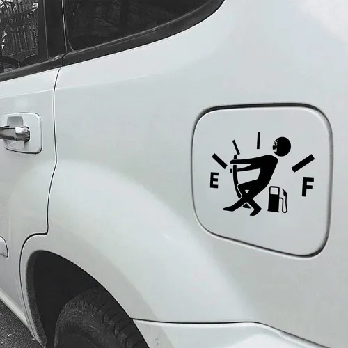 Vista 5 de Calcomanías divertidas para automóvil, de alto consumo de gas, calcomanías vacías para automóvil, camiones, motocicletas, SUV (negro)