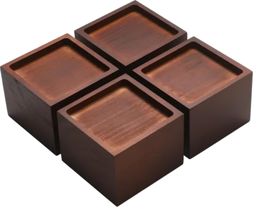 Vista 10 de Elevadores de muebles de cama de madera Lufia de 1 pulgada, elevadores de muebles de madera de pino macizo: mejora la durabilidad, la comodidad