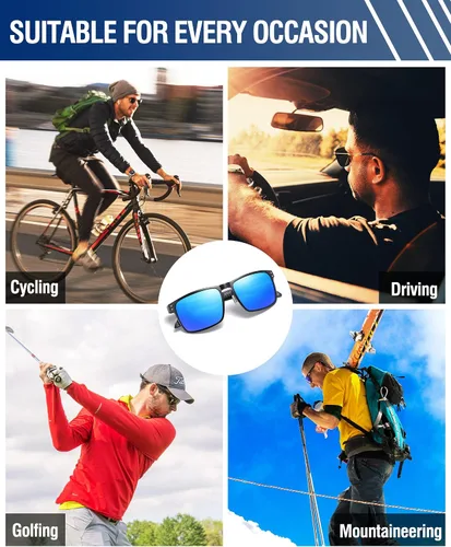Vista 6 de DUCO Lentes de sol polarizados de fibra de carbono para hombre, lentes de sol a la moda, conducción, pesca, deportes para hombre, DC8208