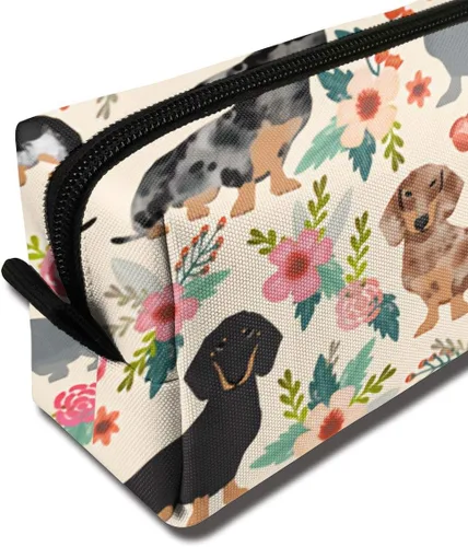 Vista 2 de YISHOW Divertida bolsa de maquillaje adorable bolsa de cosméticos de viaje, estuche organizador de artículos de tocador, regalo para mujeres
