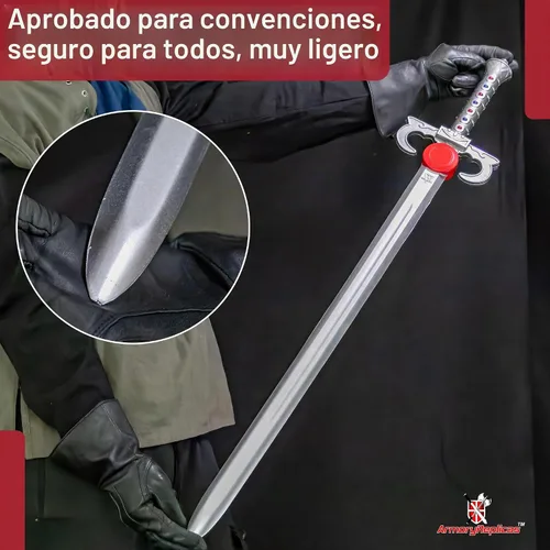 Vista 5 de Armory Replicas™ Premium Foam Fantasy Swords Collection – LARP, Cosplay, and Costume Props with Carrying Belt