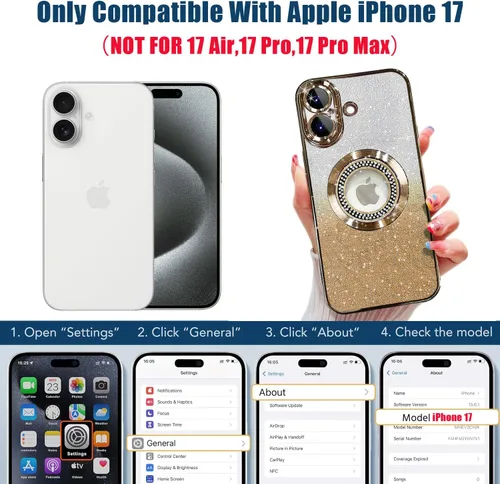 Vista 350 de Misscase Funda magnética con purpurina para iPhone 11 compatible con MagSafe, protección completa, delgada, a prueba de golpes, antiarañazos