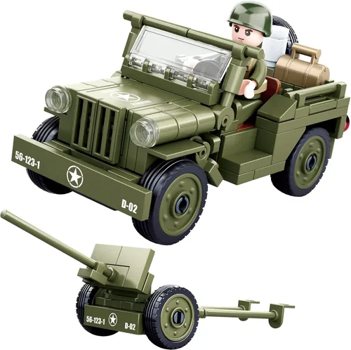 Vista 5 de Juego de ladrillos para vehículos militares de la Segunda Guerra Mundial de la Segunda Guerra Mundial, juego de ladrillos para vehículos militares