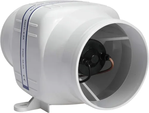 Vista 7 de YaeMarine Marine Boat en línea soplador de aire de sentina 12 V eléctrico 4 "barco motor soplador 270CFM con seis cuchillas para yate velero barcos