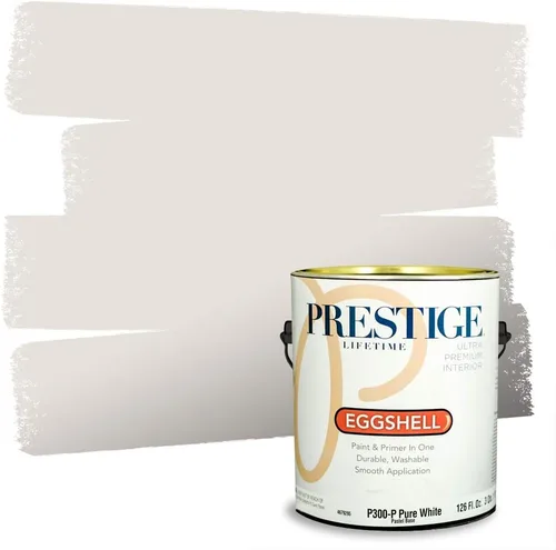 Vista 156 de PRESTIGE Paints - Pintura interior e imprimación en uno, 1 galón, cáscara de huevo, pimienta envejecida