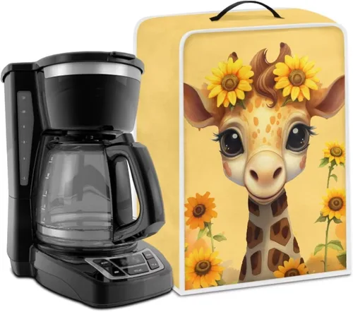 Vista 73 de DISNIMO Cubierta antipolvo para cafetera de mariposa azul, fundas para máquina de hacer café de cocina con mango superior, cubierta