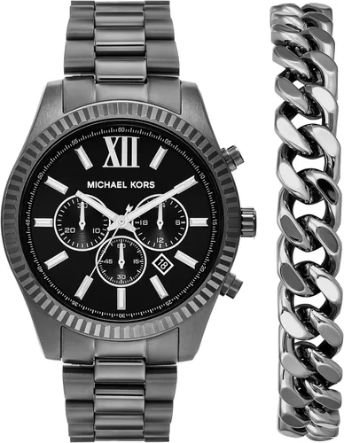 Vista 6 de Michael Kors Lexington - Reloj de pulsera de acero inoxidable para hombre