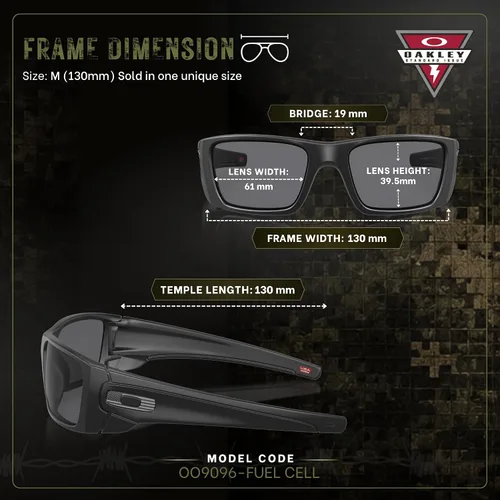 Vista 6 de Oakley Standard Issue SI FUEL CELL USA FLAG Collection Sunglasses With Kit Marco negro mate Lente gris