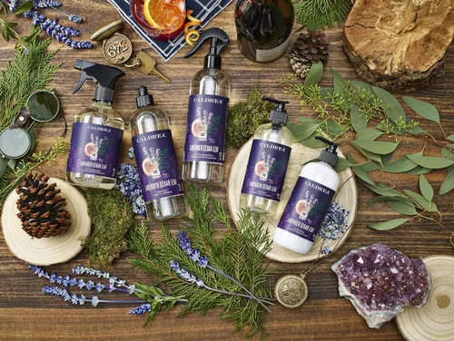 Vista 6 de Caldrea Jabón para platos, líquido biodegradable para lavar platos hecho con corteza de jabón y aloe vera, hoja de cedro de lavanda, 16 onzas