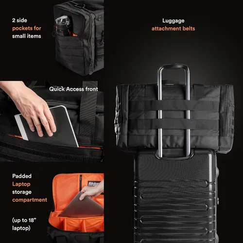 Vista 3 de Fitdom Bolsa de deporte para viajes, regalo de zapatillas de deporte, bolsa de gimnasio para deportes al aire libre, una bolsa de lona
