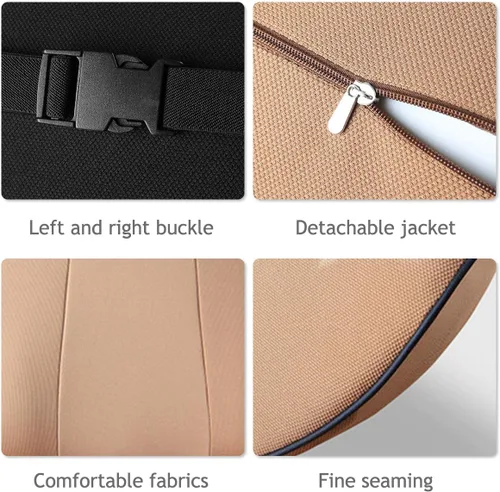 Vista 5 de Ergocar Almohada viscoelástica para el cuello de terapia de postura, almohada ergonómica de apoyo para la espalda para el hogar, oficina, automóvil