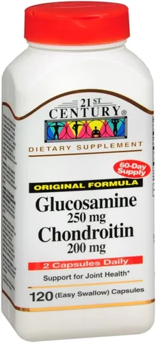 Vista 2 de 21st Century Glucosamina 250 mg y condroitina 200 mg cápsulas, 120