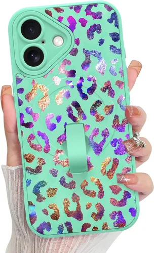 Vista 82 de KANGHAR Compatible con iPhone 17 Pro Case Spot Pattern - Negro Mancha rosada negra